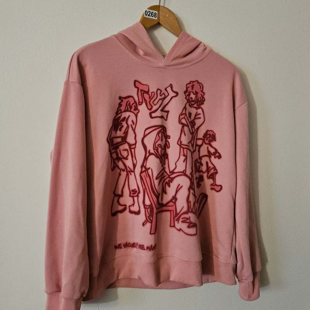 90s Aelfric Eden Pink Graphic Hoodie 268